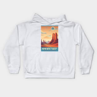 Monument Valley National Park Travel Poster Kids Hoodie